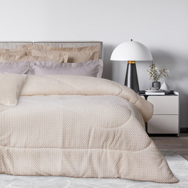 Κουβερτοπάπλωμα Μονό με Γούνα Sherpa Das Home...