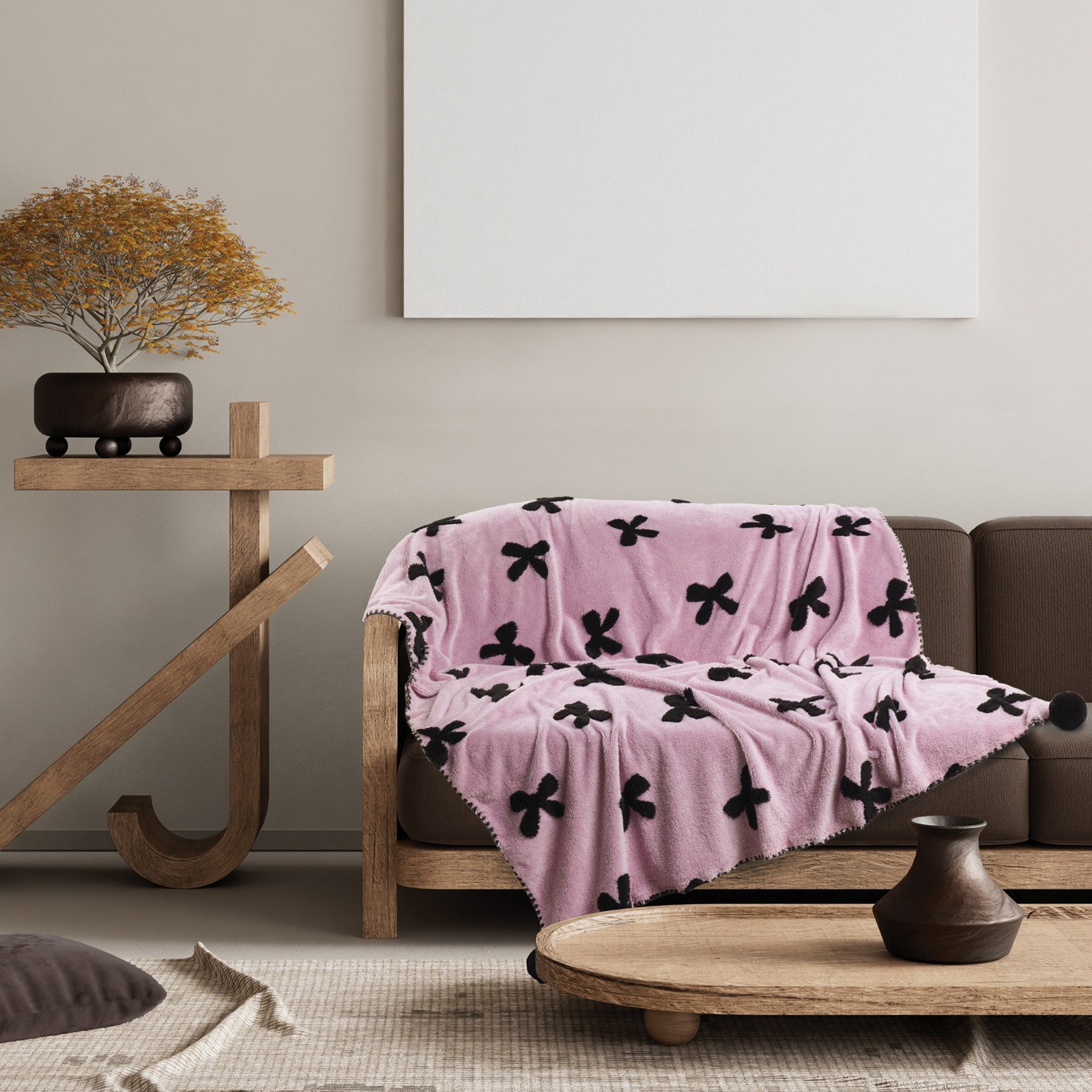 Κουβέρτα Fleece Καναπέ Das Home 1381 Lilac 130x170