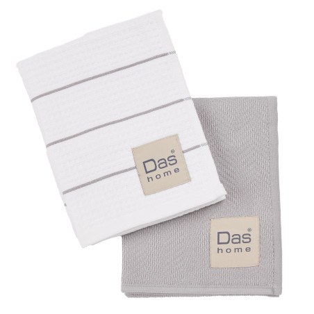Σετ Ποτηρόπανα 2 Τεμαχίων Das Home 0829 White-Grey 30x50