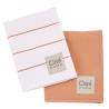 Σετ Ποτηρόπανα 2 Τεμαχίων Das Home 0831 White-Teracotta 30x50