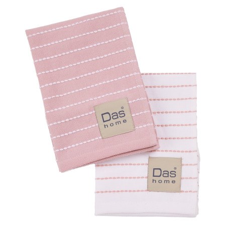Σετ Ποτηρόπανα 2 Τεμαχίων Das Home 0823 Pink-White 30x50