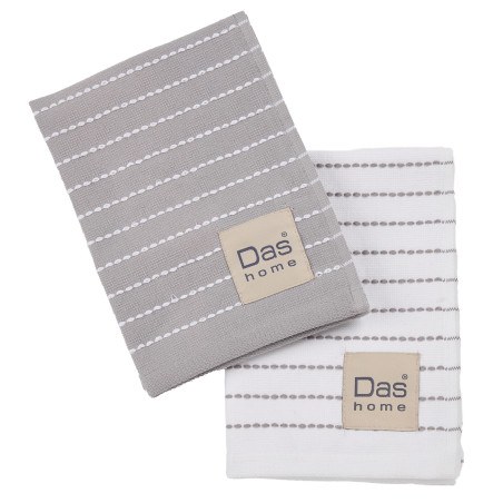 Σετ Ποτηρόπανα 2 Τεμαχίων Das Home 0824 Grey-White 30x50