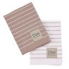 Σετ Ποτηρόπανα 2 Τεμαχίων Das Home 0825 Taupe-White 30x50