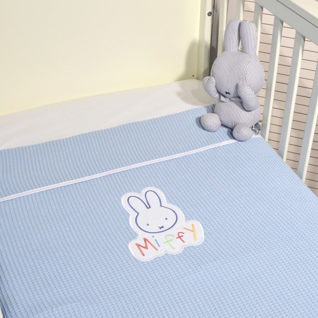 Miffy Des.11 Πικέ Αγκαλιάς Σιέλ 80x100