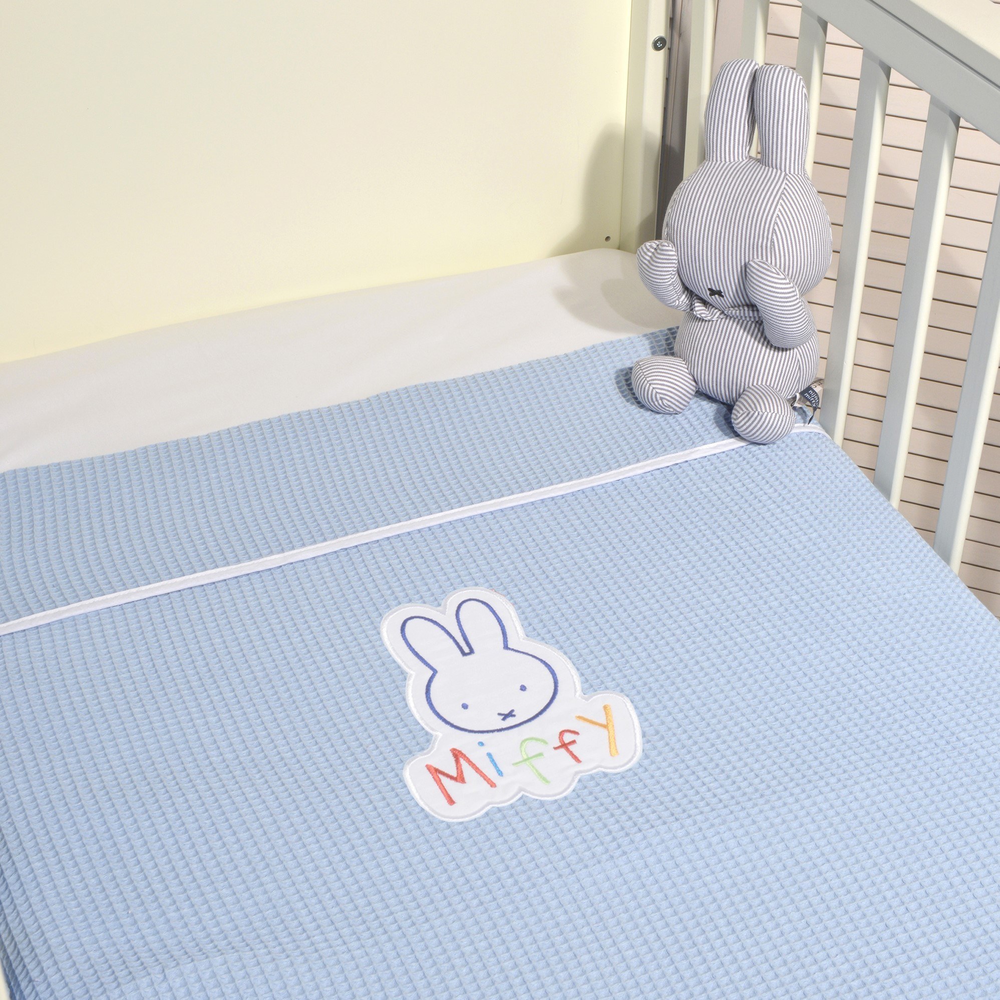 Miffy Des.11 Πικέ Αγκαλιάς Σιέλ 80x100