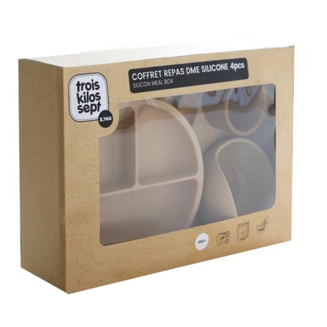 Σετ Φαγητού Σιλικόνης 4 τεμ. Εκρού Trois Kilos...