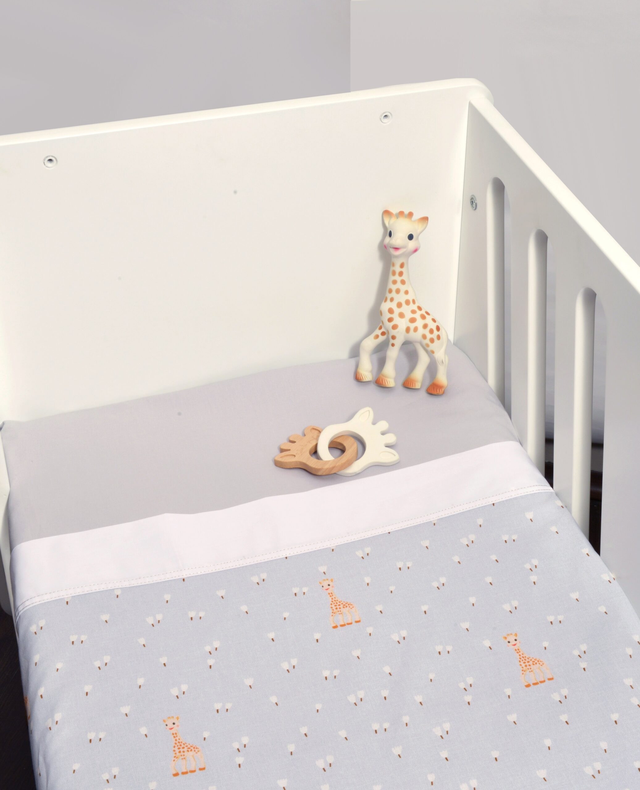 Sophie La Girafe Σεντόνια Λίκνου Σετ 2τ -75x110-100% Βαμβάκι Design 505 Sophie La Girafe