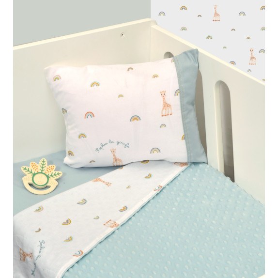 Κουβέρτα Λίκνου Διπλής Όψης Minky Des. 503 Sophie La Girafe