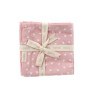 Σετ 2 Πάνες Μουσελίνας Leaves Ροζ Tutete