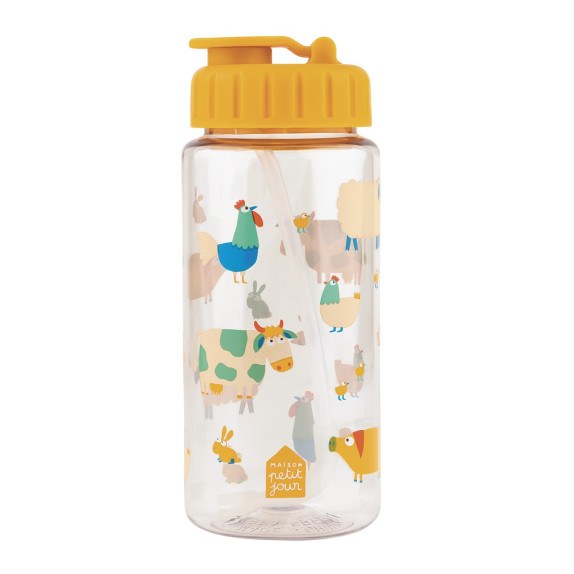 Διάφανο Παγούρι με Αποσπώμενο Καλαμάκι 350ml Farm - Petit...