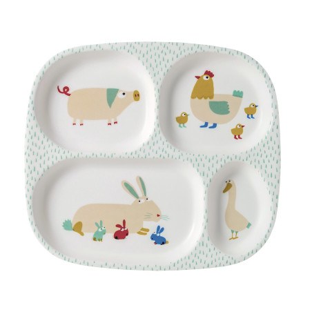 Δίσκος Ρηχός με 4 Χωρίσματα 21x24 Farm - Petit Jour Paris