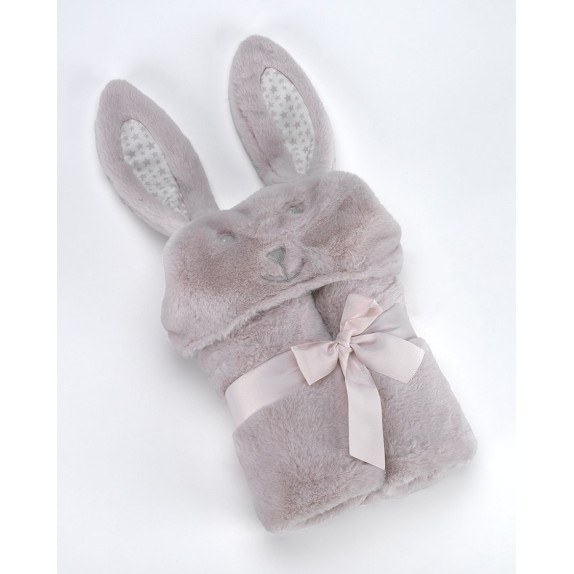 Κουβέρτα MORA POMPON RABBIT Σάπιο Μήλο 75Χ95cm