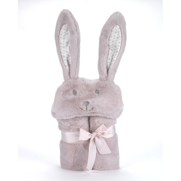 Κουβέρτα MORA POMPON RABBIT Σάπιο Μήλο 75Χ95cm