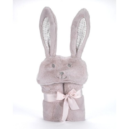 Κουβέρτα MORA POMPON RABBIT Σάπιο Μήλο 75Χ95cm