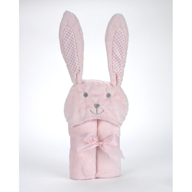 Κουβέρτα ΜORA POMPON RABBIT Ροζ 75Χ95 cm