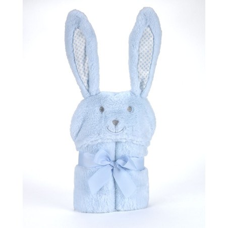 Κουβέρτα ΜORA POMPON RABBIT ΓΑΛΑΖΙΟ 75Χ95 cm