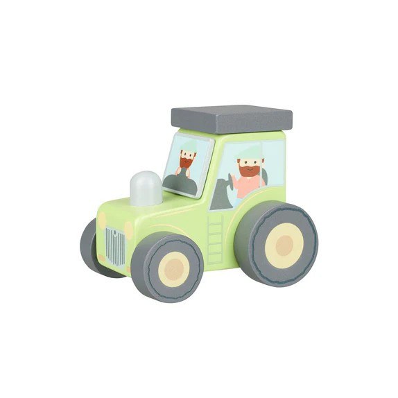 Τρακτέρ push & pull Farmyard Orange Tree Toys