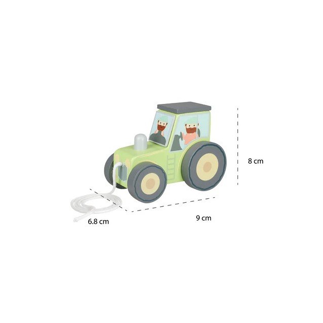 Τρακτέρ push & pull Farmyard Orange Tree Toys