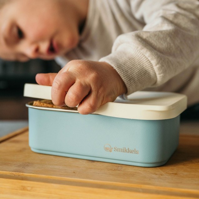 Lunch Box Μεταλλικό 900 ml Μπλε Με Καπάκι...