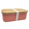 Lunch Box Με Καπάκι Από Bamboo 900ml Ροζ - Smikkels