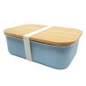 Lunch Box Με Καπάκι Από Bamboo 900ml Μπλε - Smikkels