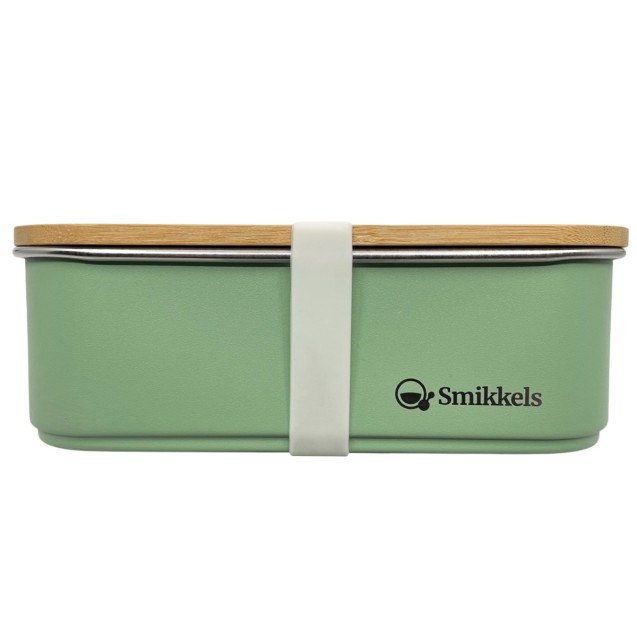 Lunch Box Με Καπάκι Από Bamboo 900ml Πράσινο -...