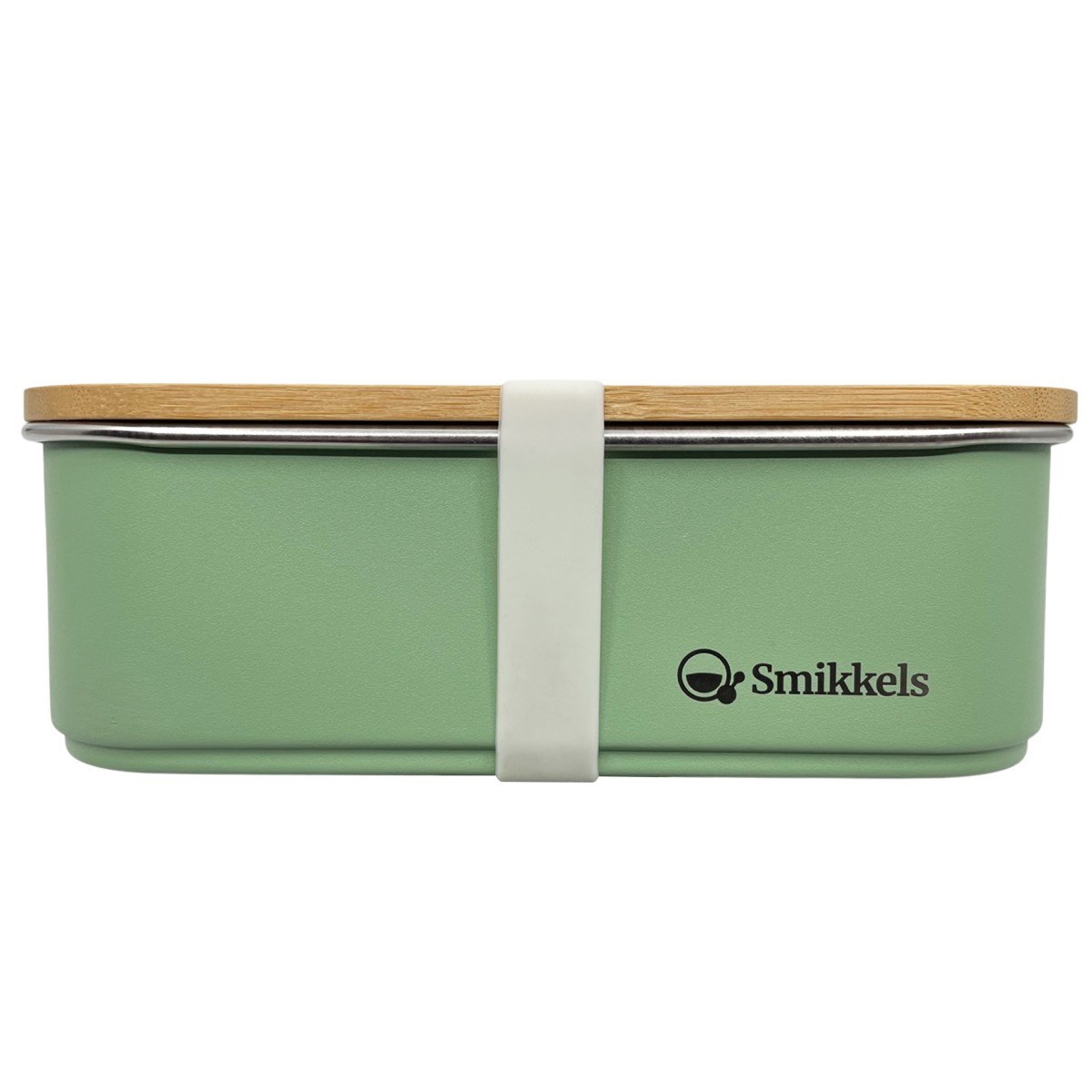 Lunch Box Με Καπάκι Από Bamboo 900ml Πράσινο - Smikkels