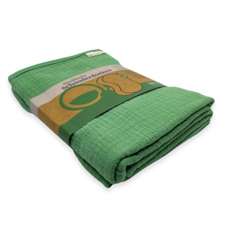 Λαβέτες Ώμου Σετ 2 Τεμ. Διπλής Όψης - Οργανικό Βαμβάκι-Μουσελίνα/ φόρτε - Πράσινο - Smikkels