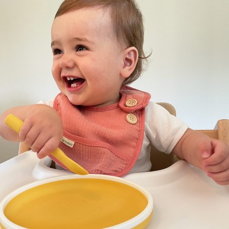 Σετ Κουταλάκια Σιλικόνης 2 τεμ. - Κίτρινο - Smikkels