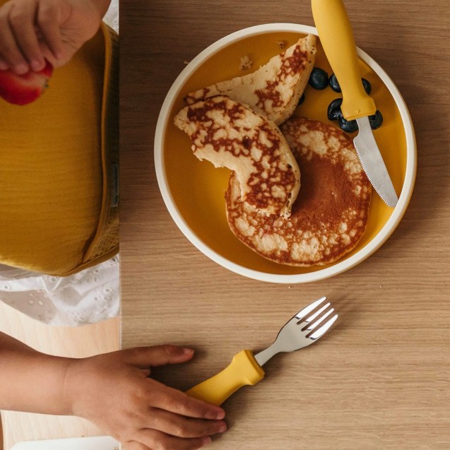 Πιάτο Σιλικόνης 18 cm - Κίτρινο - Smikkels