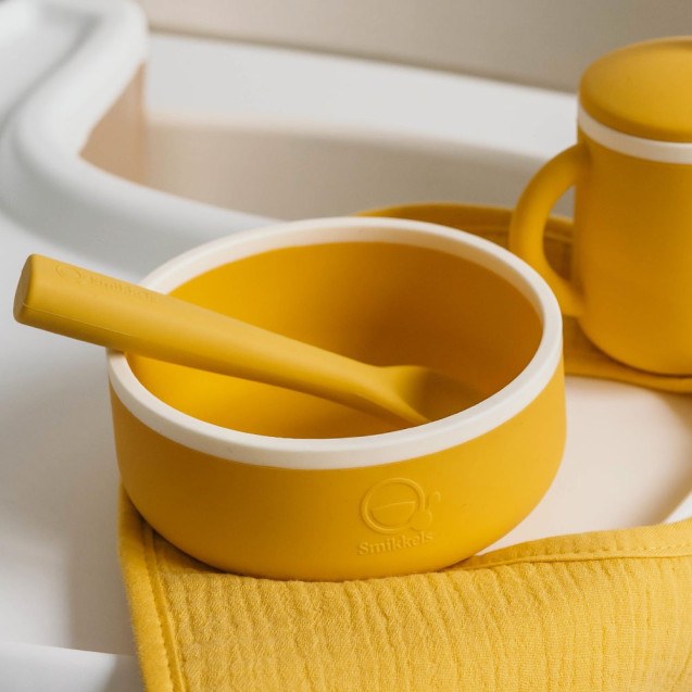 Mπωλ Σιλικόνης 350ml - Κίτρινο - Smikkels