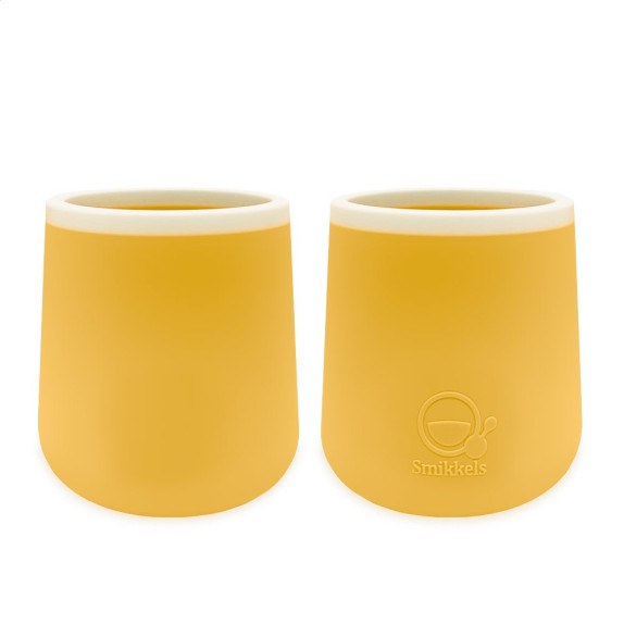 Ποτηράκια Σιλικόνης Σετ 2 Τεμ. - 175 ml Κίτρινο - Smikkels