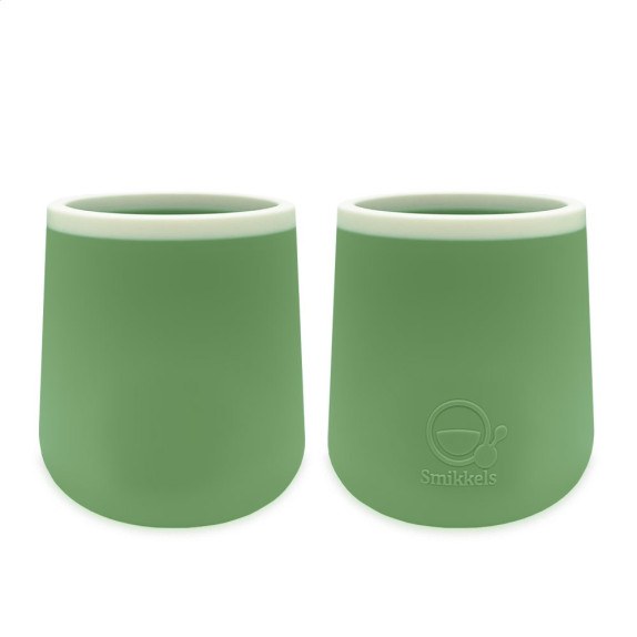 Ποτηράκια Σιλικόνης Σετ 2 Τεμ. - 175 ml Πράσινο - Smikkels