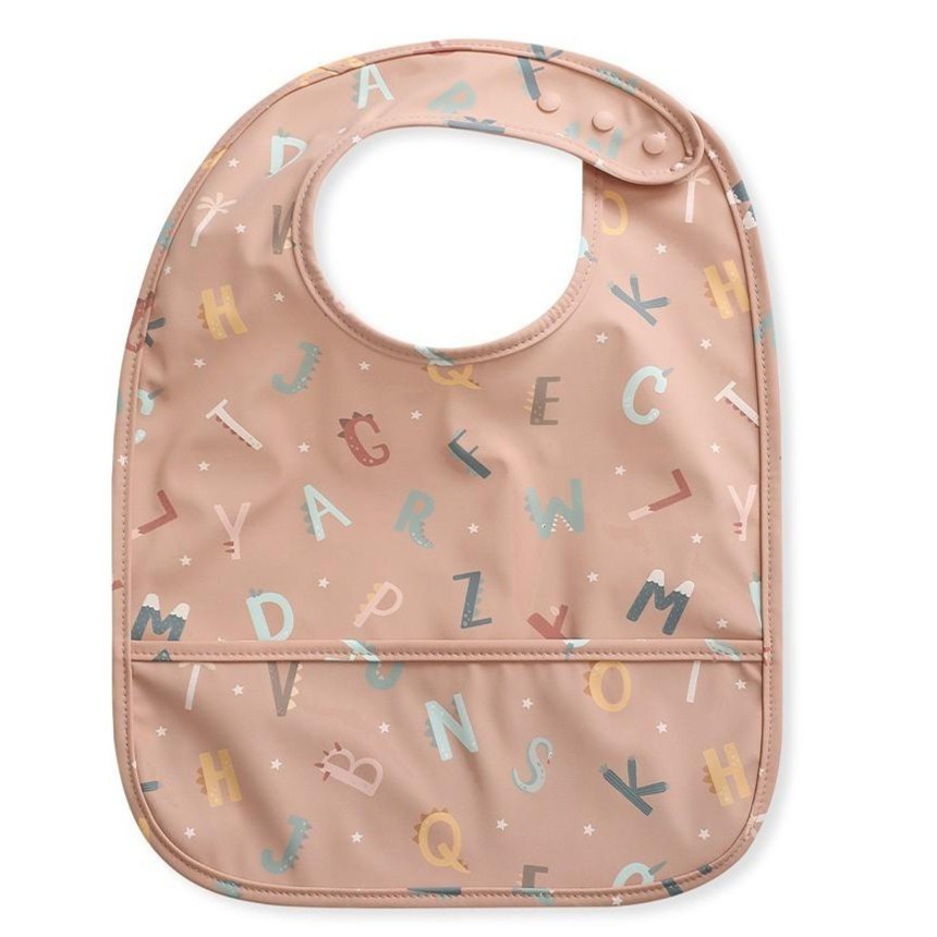 Αδιάβροχη Σαλιάρα με τσέπη Funny Letters - Tutete