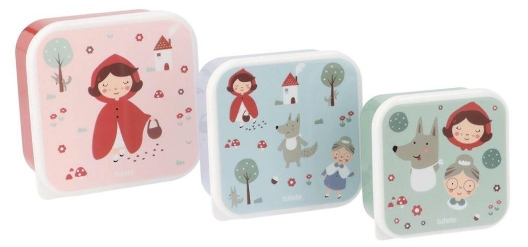 Σετ 3 φαγητοδοχείων Little Red - Tutete