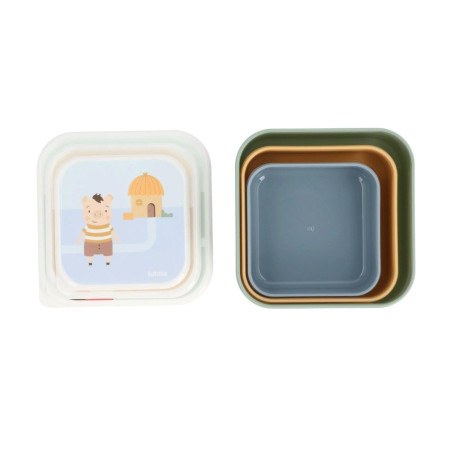 Σετ 3 φαγητοδοχείων 3 Little Pigs  - Tutete