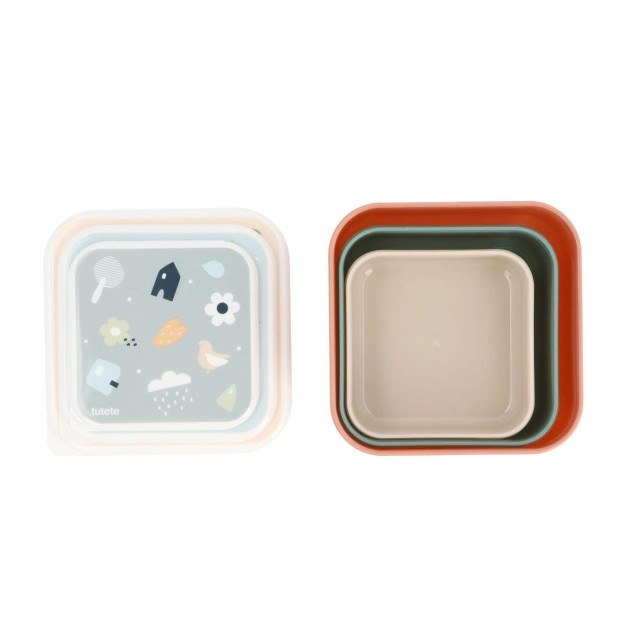 Σετ 3 φαγητοδοχείων Geometric Nature - Tutete