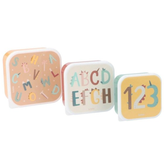 Σετ 3 φαγητοδοχείων Funny Letters - Tutete