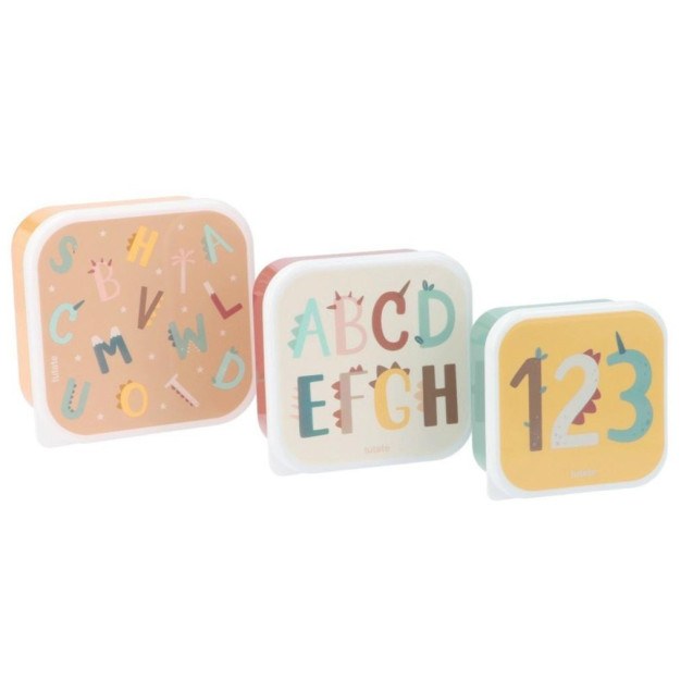 Σετ 3 φαγητοδοχείων Funny Letters - Tutete