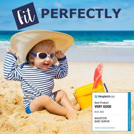 Γυαλιά Ηλίου για Παιδιά 0-18 μηνών Σκούρο Μπλε-Λευκό Baby Surfer Mausito