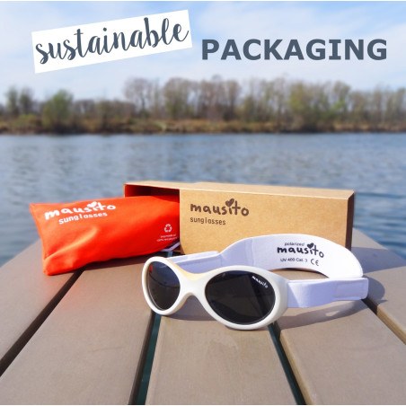 Γυαλιά Ηλίου για Παιδιά 0-18 μηνών Λευκό - Πορτοκαλί Baby Surfer Earth Mausito