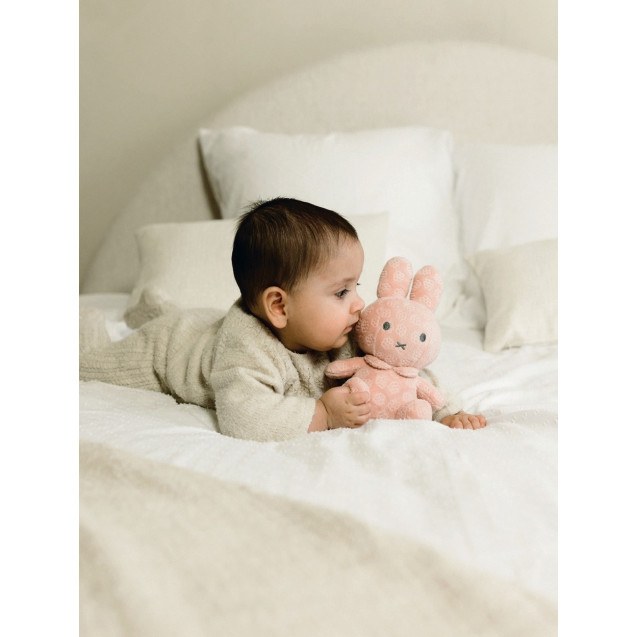 Λούτρινο Aπό Bελουτέ Ύφασμα 20cm Ροζ Miffy Flowers