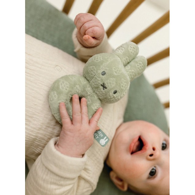 Κουδουνίστρα Από Βελουτέ Ύφασμα Πράσινο Miffy...