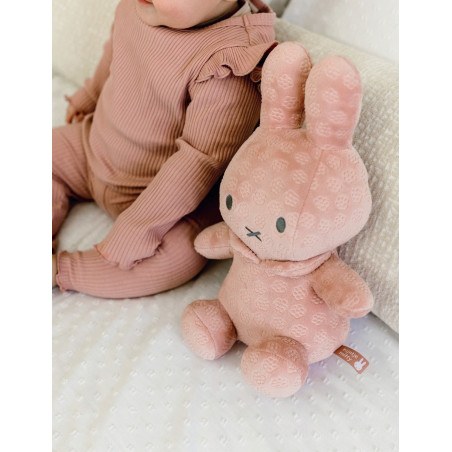 Λούτρινο Από Βελουτέ Ύφασμα 30cm Ροζ Miffy Flowers