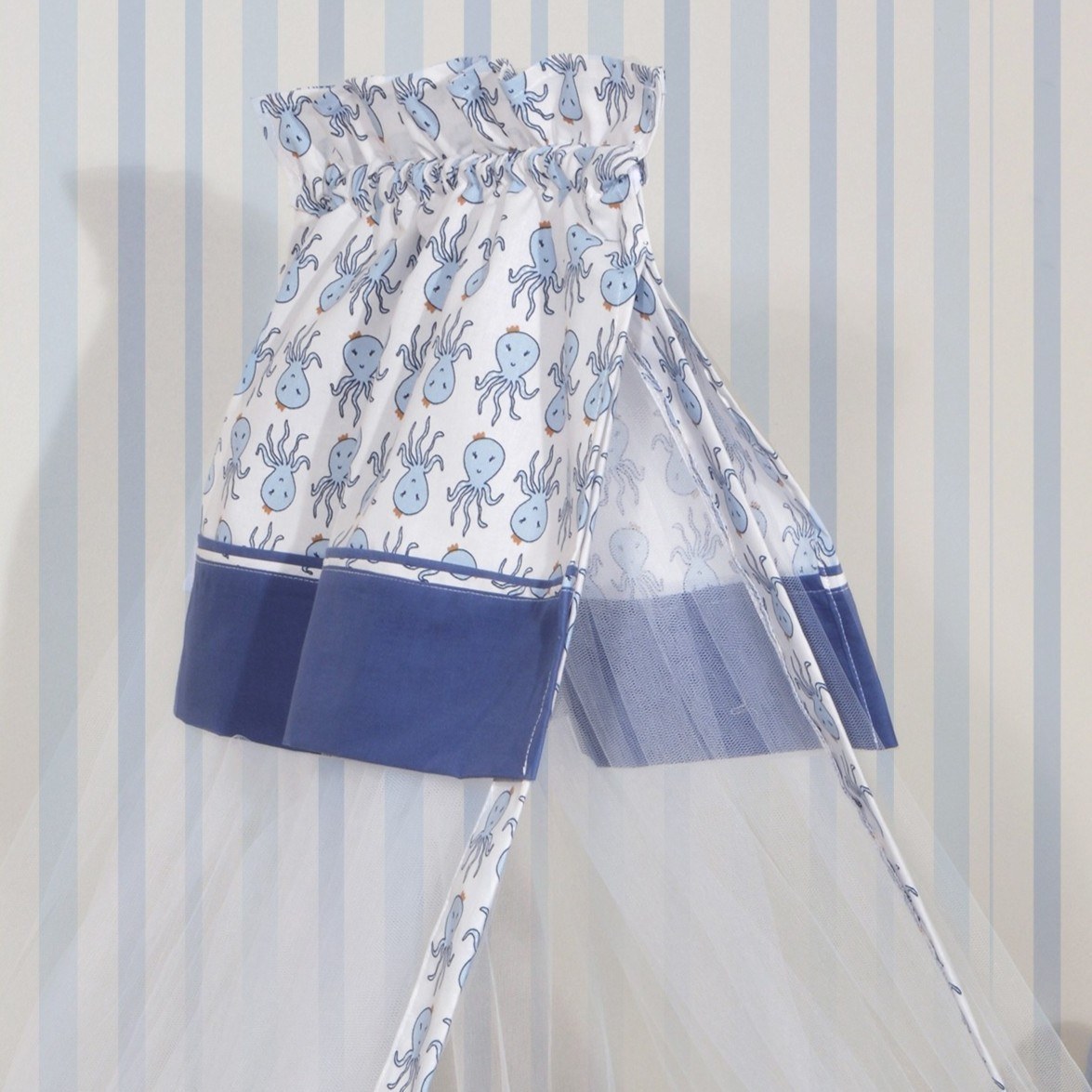 Nautica Κουνουπιέρα 180x500 cm Design 941Μπλε-Εμπριμέ