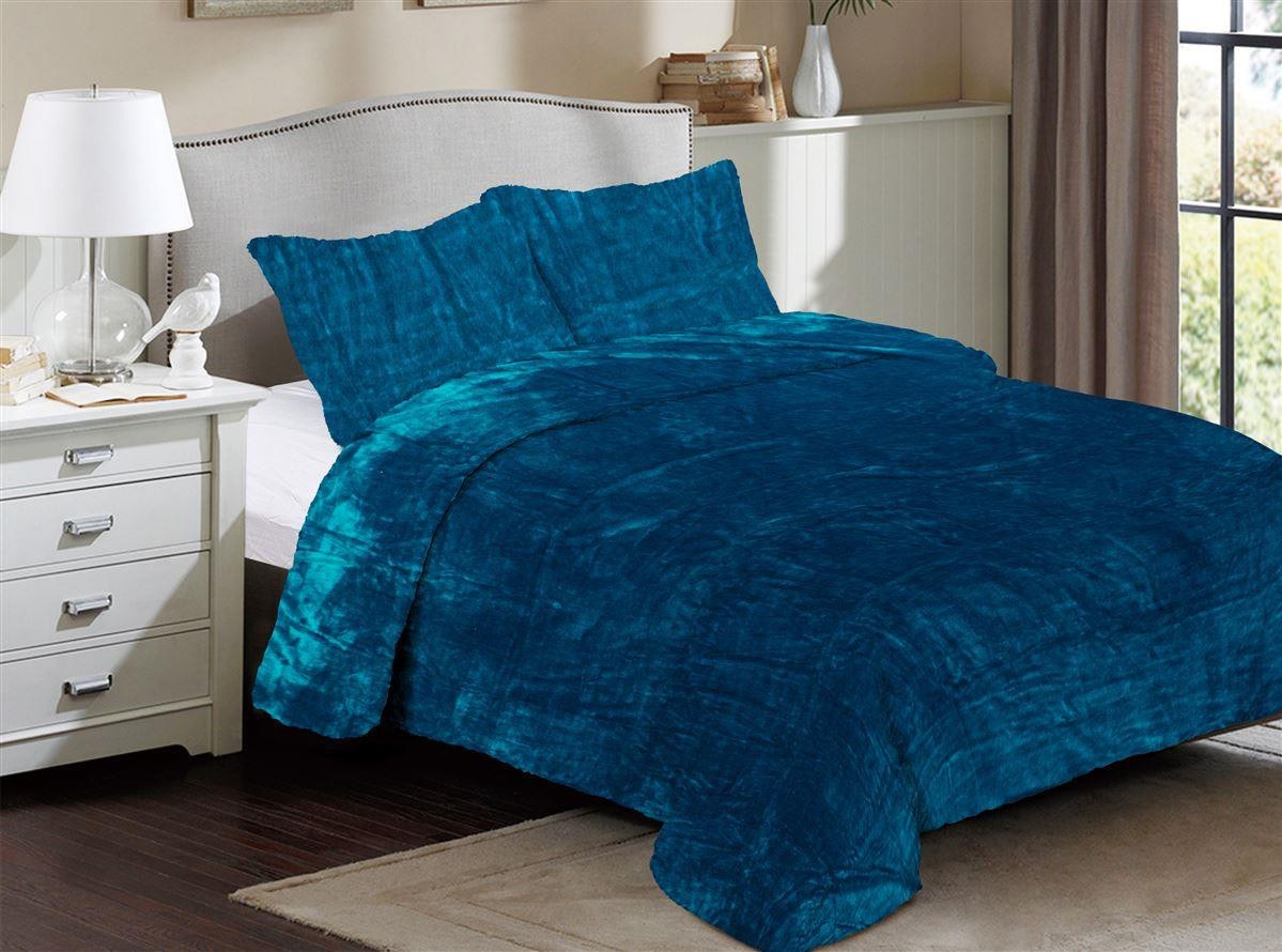 Κουβέρτα Fleece Μονή Dimcol Solid 03 160x220 Petrol