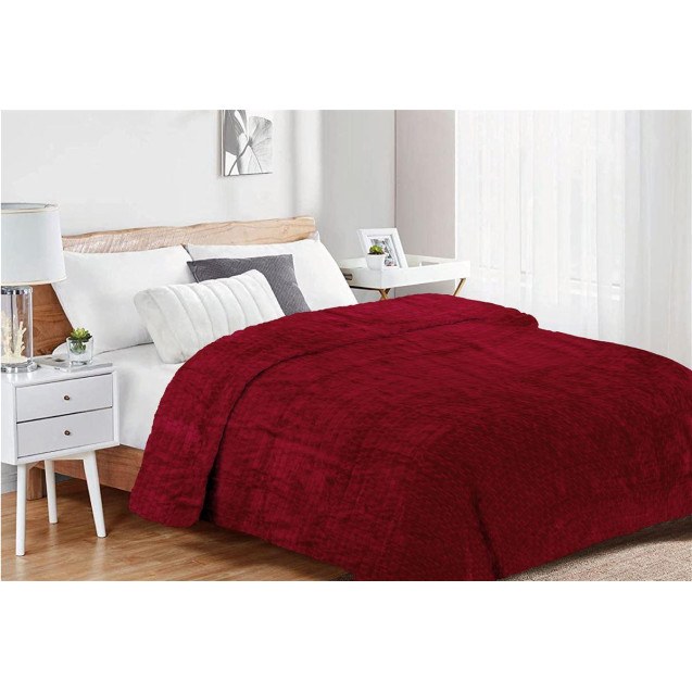 Κουβέρτα Fleece Υπέρδιπλη Dimcol Jacquard Brick...