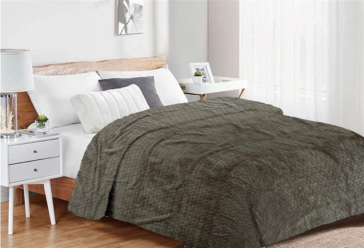 Κουβέρτα Fleece Υπέρδιπλη Dimcol Jacquard Brick 07 220x
