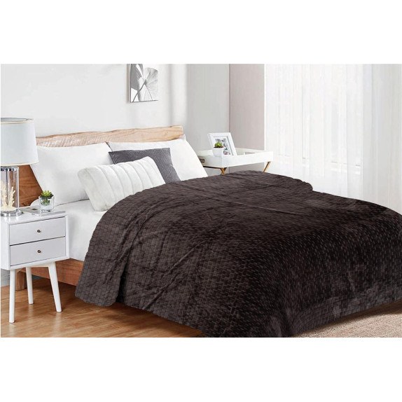 Κουβέρτα Fleece Μονή Dimcol Jacquard Brick 08 160x220...