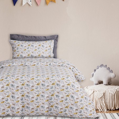 Σετ Παιδικά Σεντόνια Μονά 3 Τεμαχίων Das Kids 4977 Taupe-Mint 170x260